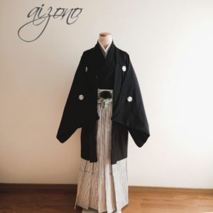 紋付き袴シルバー袴