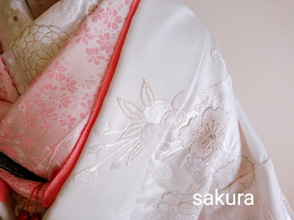 白無垢-"春限定☆幸せのsakura文様"[SH001] | 着物レンタル | 徳島県の着付け屋 "藍ぞの"